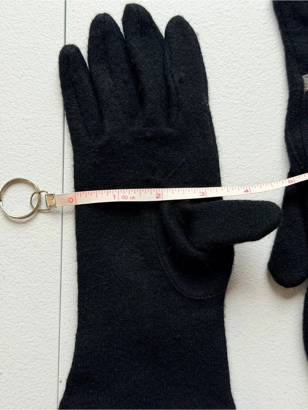 Lauren Ralph Lauren Black Gray Wool Blend Bow Gloves Women’s Size L